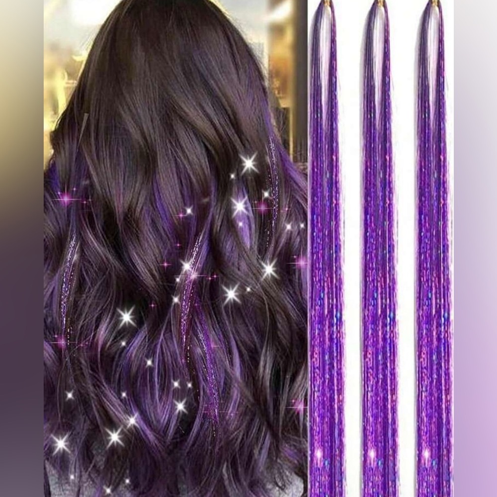Hair Tinsel Purple NEW Fairy Hair ! Rave festival